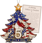 Christmas Decorations - Christmas Ornaments - 250 Anniversary USA Merchandise - Christmas Ornament 2026 - Stocking Stuffers - Gifts for Family Coworker car Hanging Accessories by Rusaten