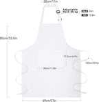 Large Chef Apron for Men and Women, Cooking Kitchen Aprons - Image 2