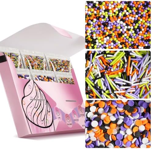 Halloween Sprinkles for Baking, Halloween Jimmies Nonpareils Confetti, 180g by Unknown