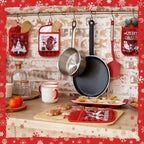 Jingmore 12 Pcs Christmas Pot Holders with Pocket Red Buffalo Plaid Gift - Image 2