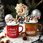 2 PCS Hot Cocoa Tiered Tray Mug Decor Set with Faux Whipped - Image 5