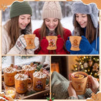Potchen 24 Pcs Christmas Plastic Mugs Bulk 12 oz, Gingerbread Man - Image 5