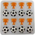 16 Pieces Soccer Cakes Decorations Edible World Cup Hard Sugar Icing Decorations Cupcake Toppers for Baking Cookie Ice Cream Candy Decoration by EPHVODI
