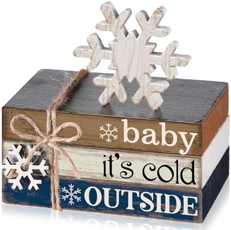 4 Pcs Winter Centerpieces for Table Winter Table Decorations by Anglechic