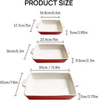 Sweejar Ceramic Bakeware Set, Rectangular Baking Dish - Image 6