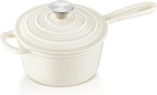1Qt Enameled Cast Iron Sauce Pan, Leonyo Dutch Oven Pot by Leonyo