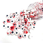 Halloween Weraru Small Candy Bloody Red Eyeballs Eye Ball Sweets Cake Cupcake Toppers Cookie Dessert Sprinkles Decorations for Christmas Halloween Birthday Party Supplies 3.4 Ounce - Image 3