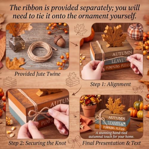 4 Pcs Thanksgiving Autumn Decorations for Home, Maple Leaf Sign - Image 5