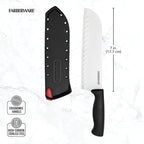 Farberware EdgeKeeper Santoko Knife, 7-inch Santoku, Stainless Steel - Image 4