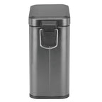 mDesign Small Modern 1.3 Gallon Rectangle Metal Lidded Step Trash Can, Compact - Image 6