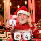 CHENGU 12 Pack Christmas Enamel Mugs 12 oz Coffee Cups, Classic Style - Image 5