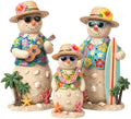 Suzile 3 Pcs Christmas Tropical Snowman Decorations Wooden Indoor Decor by Suzile