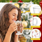 Sliner 6 Pcs Glass Coffee Mugs, Colorful Irish Mugs with Handle - Image 5