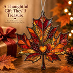 Autumn Maple Leaf Ornament, Fall Leaf Window Hanging, Harvest Thanksgiving Decorations, Farmhouse Fall Decor - Nature Lover Gift, Seasonal Present for Autumn Homes - Image 3