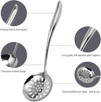 VALESKA 6PCS Stainless Steel Cooking Utensils Set, Metal Kitchen Utensils Set - Image 5