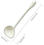 White Soup Ladle Spoons 12.2 Inch Big Serving Cooking Spoons Enamel Steel Stew - Image 2
