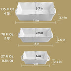 Sweejar Casserole Dishes for Oven, Ceramic Bakeware Set of 3, Rectangular - Image 7