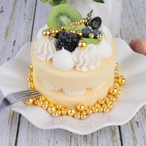 Sprinkles for Cake Decorating, 4 Sizes 4.76oz Gold Pearl Sugar Sprinkles with Nonpareils for Cake Cupcake Cookie Baking Dessert Donuts Topping - Image 5