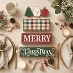 Christmas Decorations Indoor, Merry Christmas Snowman Tree Home Decor - Image 3