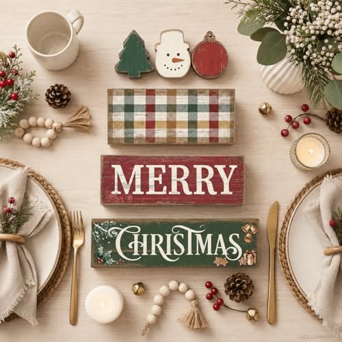 Christmas Decorations Indoor, Merry Christmas Snowman Tree Home Decor - Image 3