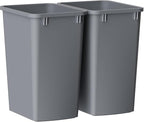 ROOMTEC Lightweight and Durable Slim Trash Can, 35QT Kitchen Trash Can by ROOMTEC