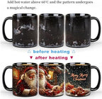 Kmiles Heat Changing Santa Claus Mug Colour Changing Magical Coffee/Tea Cup 12 Oz, Red/Black, Wonderful Christmas Gifts. - Image 2