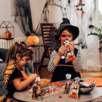 CCINEE Halloween Cellophane Treat Bags, 200pcs Clear Cello Candy Bags with Twsit for Halloween Trick or Treat Party Supply - Image 6
