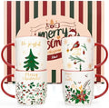 YHRJWN Christmas Coffee Mug Set of 4, Ceramic Tree Mug for Kids Women, Gift Set, Merry Xmas Gifts Ornaments, 11 Oz by Wefocusoncoffeemugs