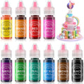 Food Coloring Liquid 10 Colors for Baking,Cherrysea Food Grade Cake Food Coloring Set for Halloween,Fondant,Cookies,Icing,Easter Egg Dessert Decorating Making DIY Supplies Kit- 0.25 Fl. oz (6 by Cherrysea