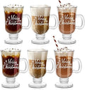 Sliner 6 Pcs Glass Coffee Mugs, Bright Irish Mugs with Handle by Sliner