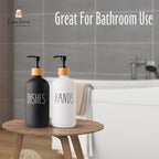 LOOCHICA 2 Pack Glass Soap Dispenser Set, Hand and Dish Glass Soap Dispensers - Image 8