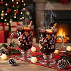 Sliner 6 Pcs Glass Coffee Mugs, Colorful Irish Mugs with Handle - Image 2