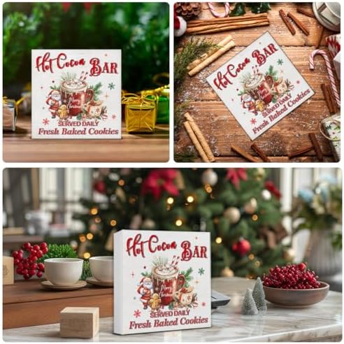 Christmas Sign Decor, Hot Cocoa Bar Decorations, Christmas Coffee Bar - Image 3