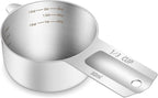 1PCS 1/3Cup Single Measuring Cup, Etched Inner Scale Stainless Steel Measure by BERYLER