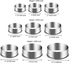 9 Pieces Stainless Steel Cookie Cutter Set Biscuit Plain Edge Round Cutters - Image 7