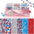 HUEBEATY 6-in-1 Patriotic 4th of July Sprinkles – 180g Red White and Blue Sprinkles Mix with Silver Star Confetti, Jimmies, Nonpareils & Sugar Sprinkles for Cake, Cupcakes, Cookies & Ice Cream Decorating and Baking by Unknown