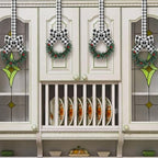 Retrowavy 12 Pcs Small Christmas Kitchen Cabinet Wreaths with Ribbon - Image 4