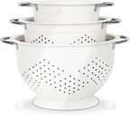 Hillbond Colander Set for Kitchen, 5 Qt Stainless Steel Handle Food Strainers by Hillbond