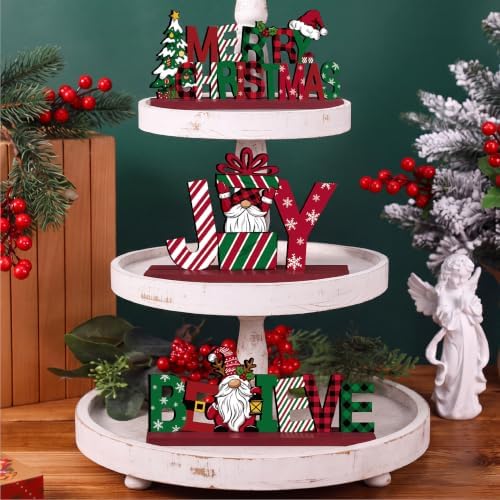 3 Pcs Christmas Table Decorations, Wooden Christmas Decor Indoor - Image 5
