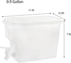 Jucoan 2 Pack 0.9 Gallon Fridge Beverage Drink Dispenser - Image 2