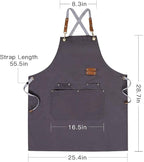 Mignongirl Chef Apron, Cross Back Apron - Image 6