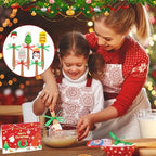 Newtay 20 Sets Christmas Silicone Spatula Cake Spatula Bulk Cooking Scraper with Wooden Handle Xmas Greeting Card Ribbon for Christmas Decoration Holiday Gifts Kitchen Party Favors (Cute Style) - Image 5