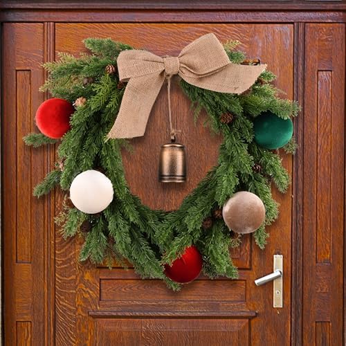 Velvet Christmas Balls Ornaments for Tree - 15pcs Shatterproof Christmas Ornaments for Xmas Trees Decorations - Multicolor Red Green Brown Beige, 80mm 3.15inch - Image 5