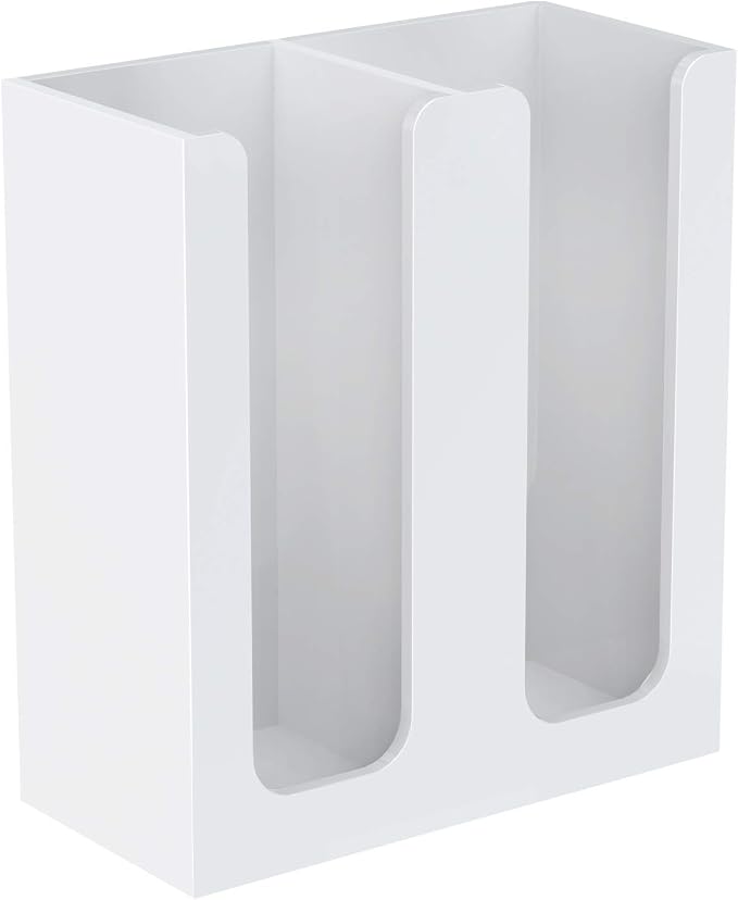 Richboom Acrylic Coffee Cup and Lid Storage Organizer Holder, 2 Compartments by Richboom