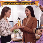Vesici 6 Set Halloween Ghost Glass Cups 16 oz with Lid Straw and Stopper - Image 5
