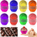 400pcs Mini Foil Cupcake Liners Cupcake Baking Cups, 8 Bright Colors by AUGSUN
