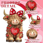 2 Pack Valentine's Day Highland Cow Gifts, Resin Valentine Decor - Image 4