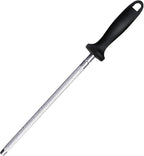 Knife Sharpener Rod, 13 Inch Carbon Steel Honing Steel by FANERFUN