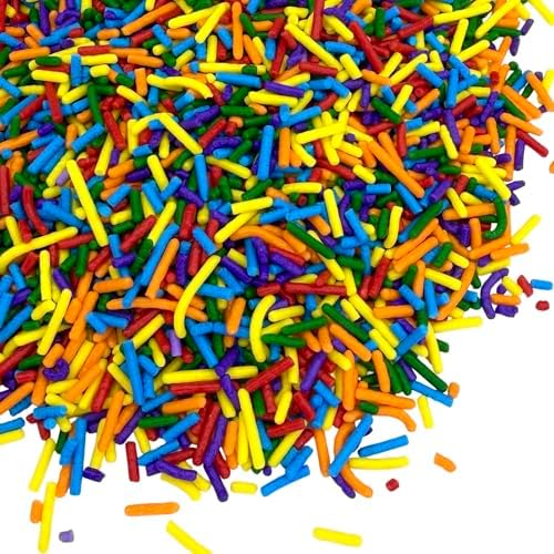 Manvscakes Sprinkles- Edible Cake and Cupcake Sprinkles with Assorted Shapes and Sizes for Parties, Metallic Sprinkle Mix for Cookies, Ice Cream, Cake and Cupcake Decorating, 4 oz (Rainbow multi) - Image 3