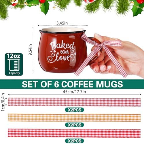 Sawysine 6 Set Christmas Coffee Mugs, Holiday Gift, Chic Style - Image 2